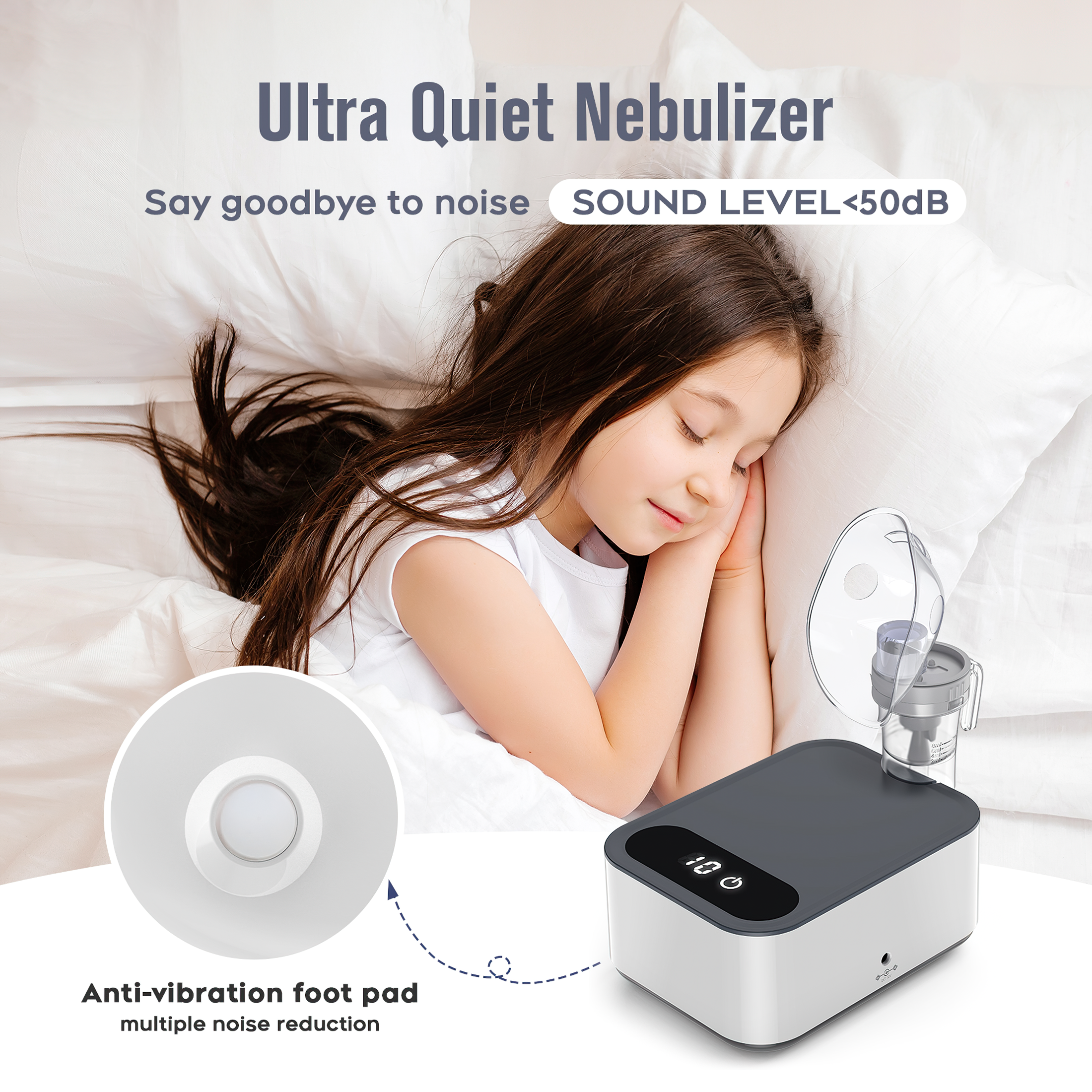 The Swirler Nebulizer, Smart Nebulizer for Adults and Kids-Digital Display Nebulizer with Mask,Desktop Compression Nebulizer for Breathing Treatment with Adjustable Time,Used Both Home, as Well as