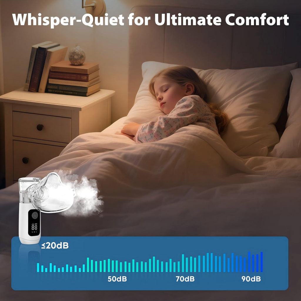 THE SWIRLER NEBULIZER, Portable Nebulizer for Adults and Kids, Ultra-quiet Handheld Nebulizer with Self-Cleaning, Rechargeable Nebulizer with three adjustable mist levels for Travel