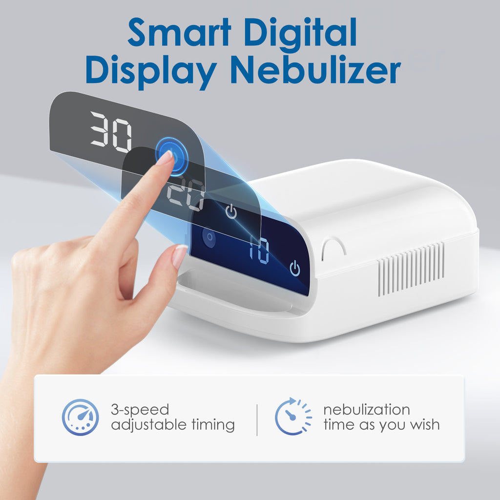 The Swirler Nebulizer, Smart Nebulizer, Smart Digital Display Nebulizer for Adults and Children, Accessory Device for Single Patient Use, Low Noise Compression Nebulizer (Direct Patient Interface)