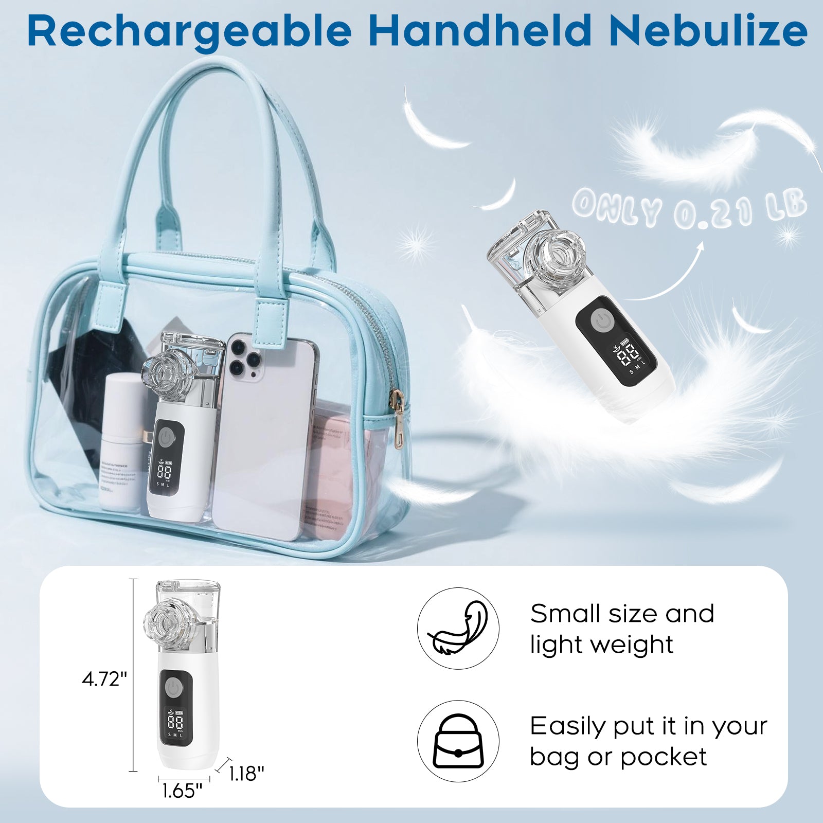 The Swirler Nebulizer - Nebulizer,Nebulizer for Adults & Kids,Portable Nebulizer, Handheld Nebulizer for Home