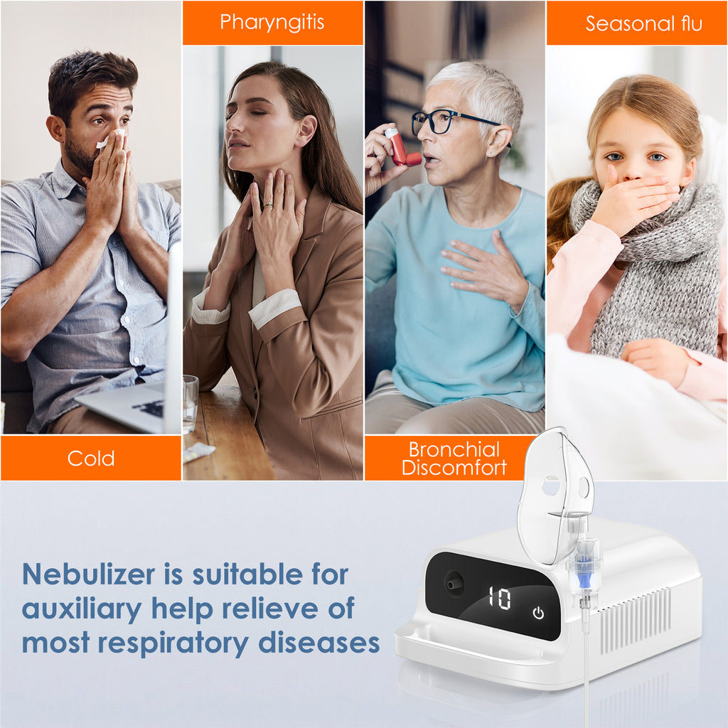 The Swirler Nebulizer, Smart Nebulizer, Smart Digital Display Nebulizer for Adults and Children, Accessory Device for Single Patient Use, Low Noise Compression Nebulizer (Direct Patient Interface)
