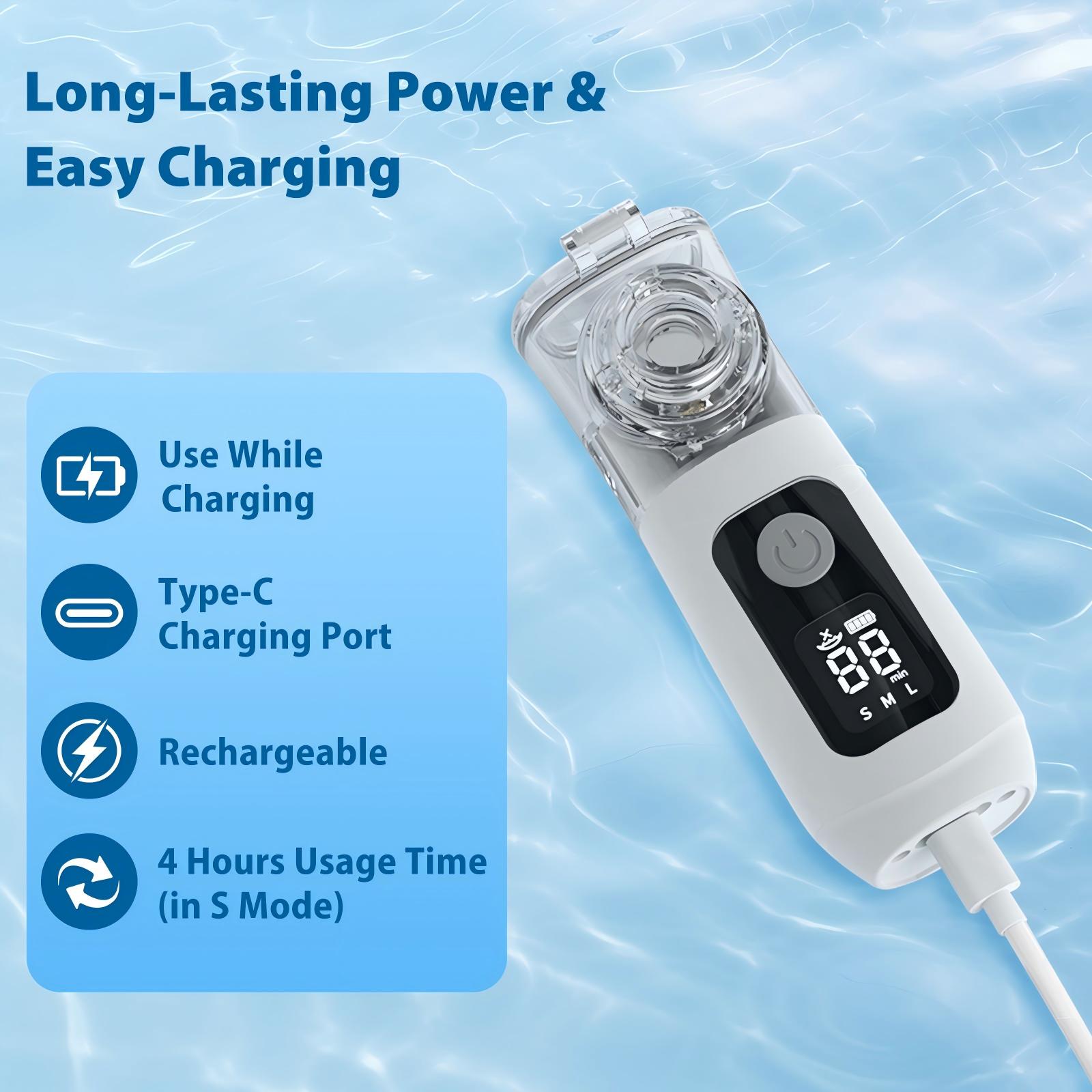 THE SWIRLER NEBULIZER, Portable Nebulizer for Adults and Kids, Ultra-quiet Handheld Nebulizer with Self-Cleaning, Rechargeable Nebulizer with three adjustable mist levels for Travel