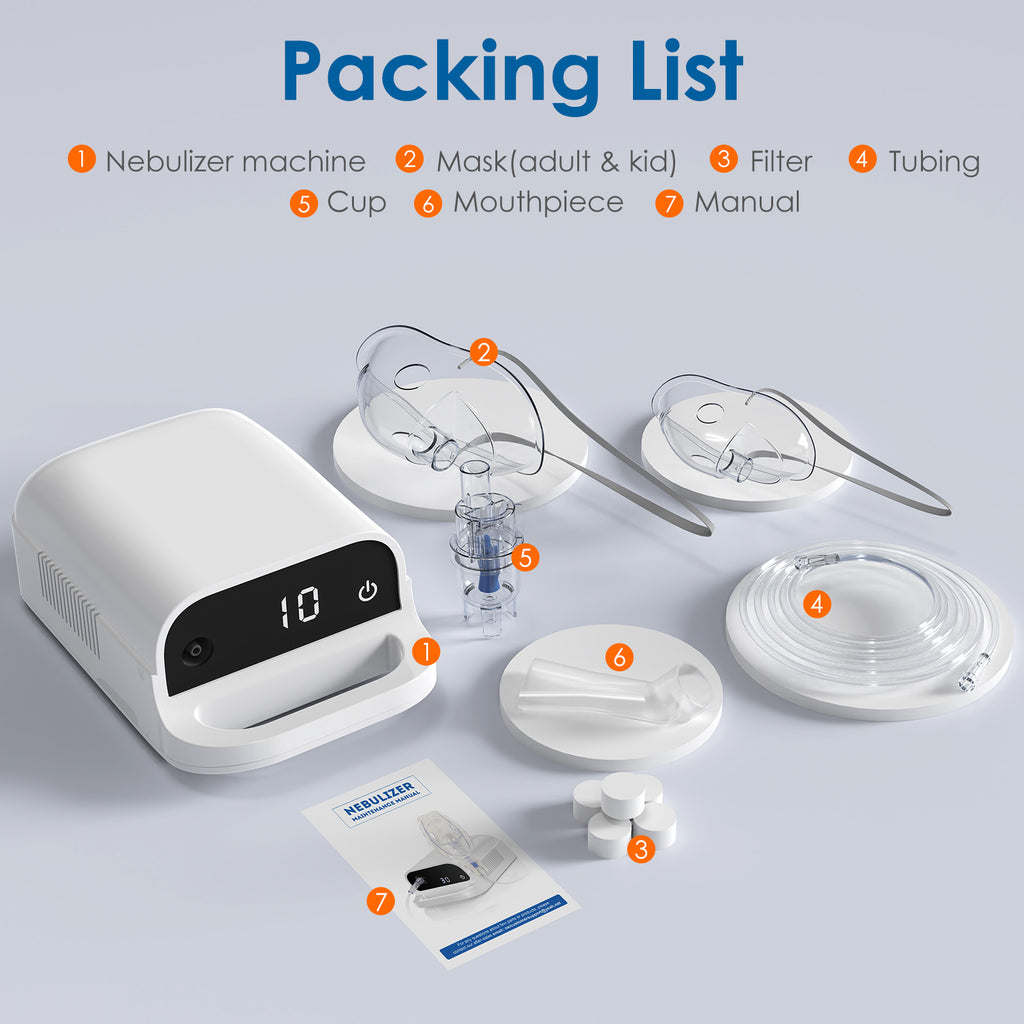 The Swirler Nebulizer, Smart Nebulizer, Smart Digital Display Nebulizer for Adults and Children, Accessory Device for Single Patient Use, Low Noise Compression Nebulizer (Direct Patient Interface)